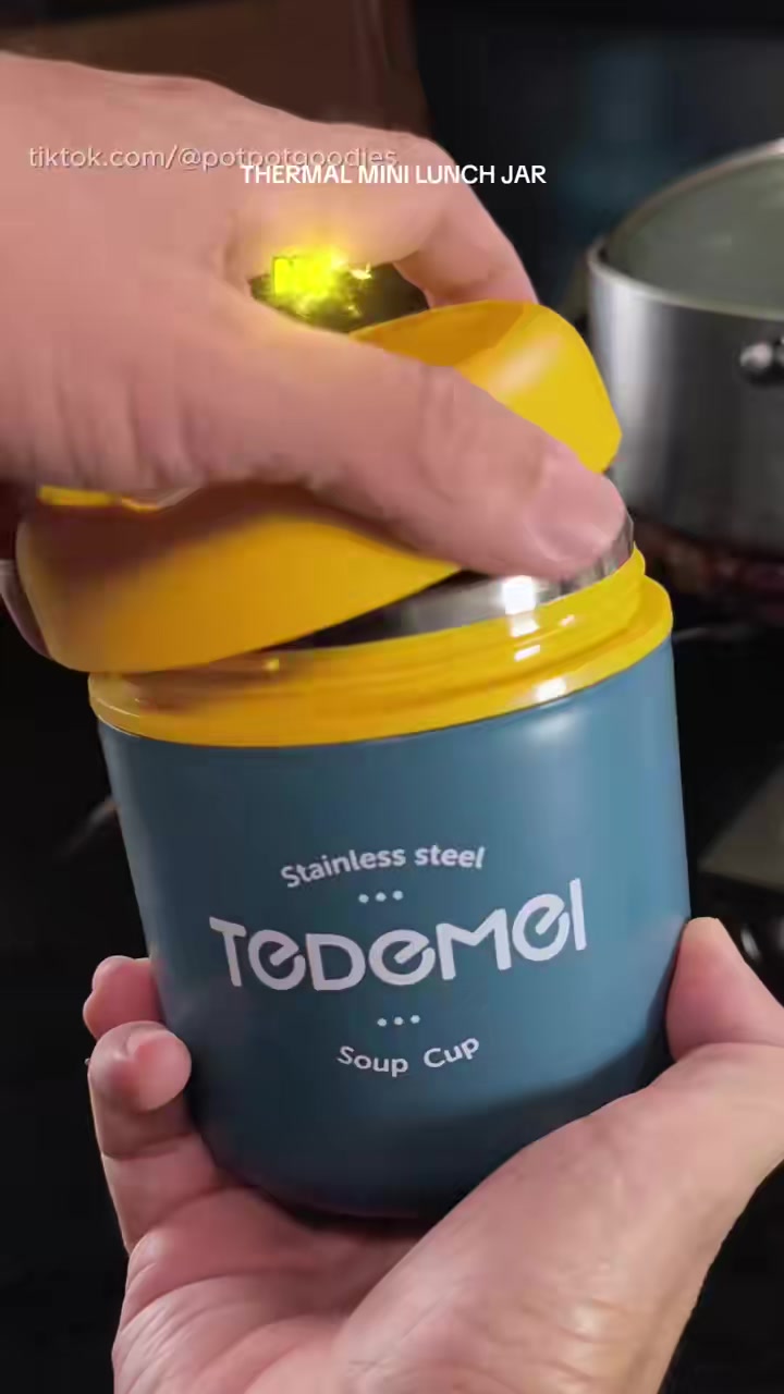 Space saver Thermal Mini Lunch Jar - Perfect baon for School or Work!                   #tipidtips #thermallunchbox #minilunchbox #lunchjar #kidslunchbox #foodcontainer #vacuumsoupcontainer #spacesaver #baontips #leakproof #lunchboxideas #lunchbox...