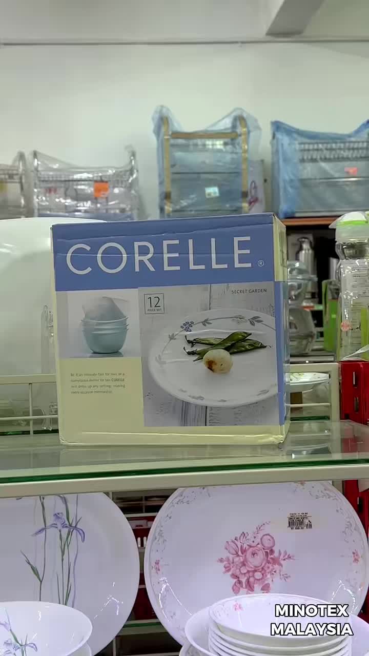🌸 Baru je sampai Corelle 12pcs set (4 Orang) – Secret Garden!  💫 Ringan, tapi super tahan lasak!  🍽️ Cantik & sesuai sangat untuk kegunaan harian.  👉 Memang berbaloi untuk dapur anda! * Dinner Plate x4 * Bread & Butter Plate x4 * Cereal / Sala...