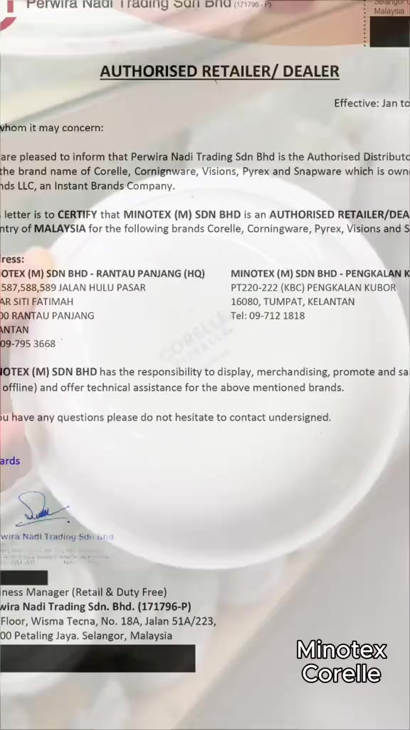 Replying to  Siti Corelle dibuat di USA ya.      #corelle #corellemalaysia #corellemurah #minotex