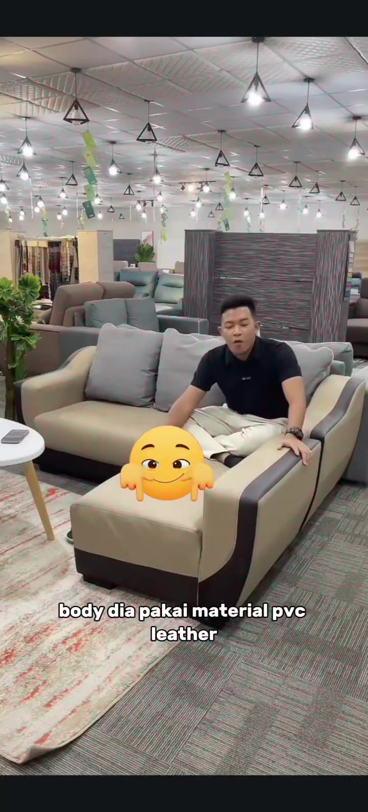 Sofa 3seater budjet 600 material leather senang jaga #calerhomekuantan #calerhome #foryou