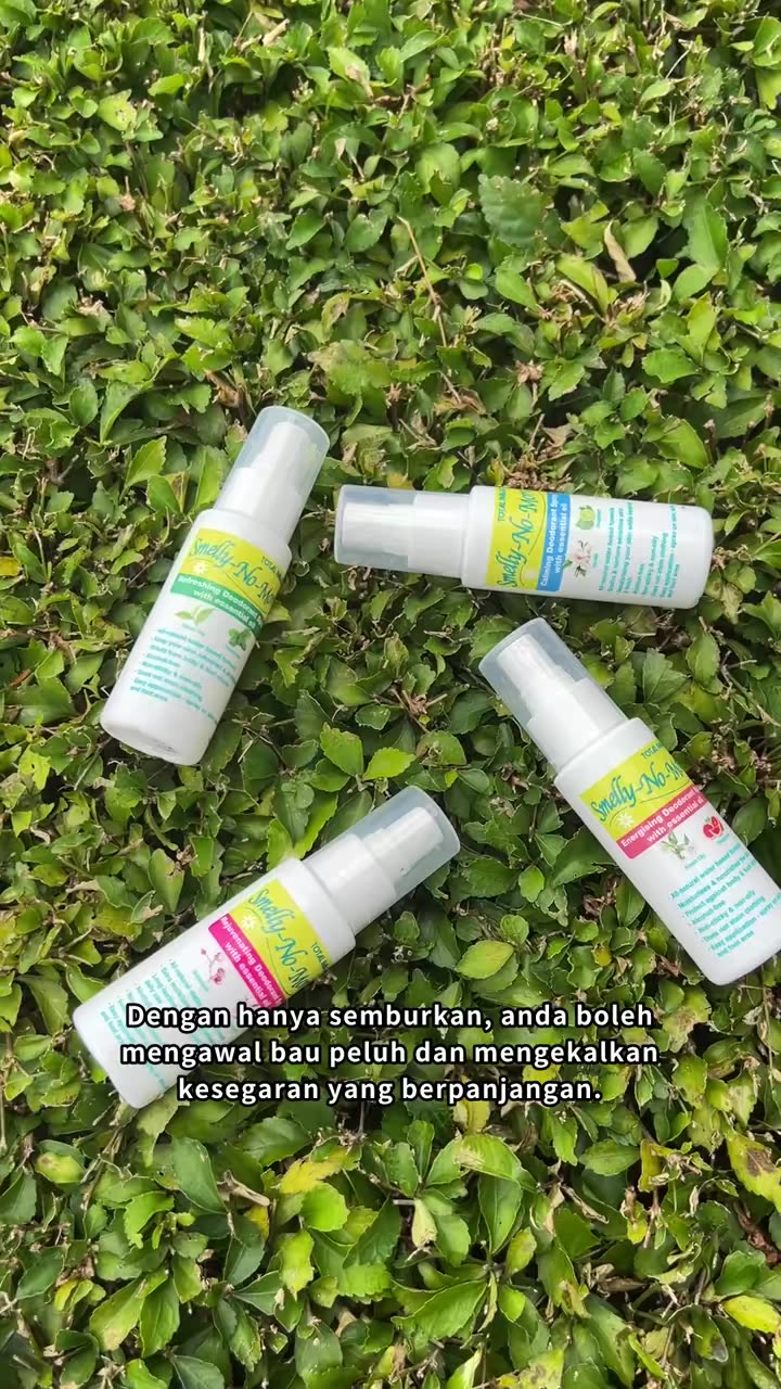 Wangian Menyegarkan, Jauhkan Bau Peluh! 🌟 👸 Nak jadi puteri wangi?📣 Dengan Smelly No More Deodorant Spray with Essential Oils semuanya jadi mudah! ✅ Hanya sembur untuk hilangkan bau peluh✅ Terdapat dalam 4 wangian essential oil✅ Formula bera...