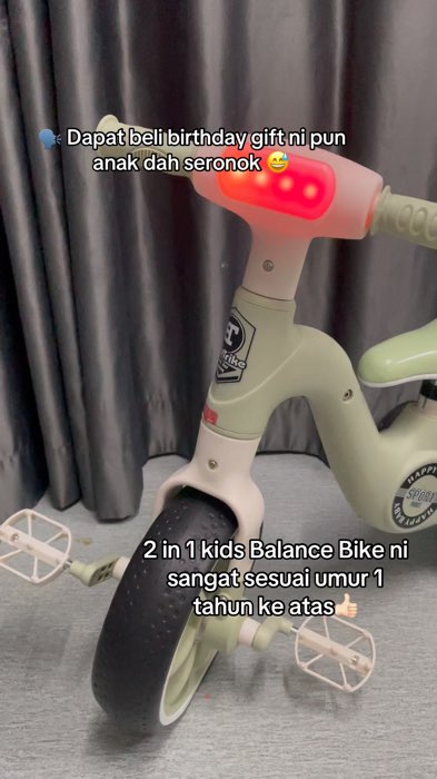 2 in 1 balance bike kids 🚲 #balancebike #bike #basikalbudak #pushbike #2in1balancebike