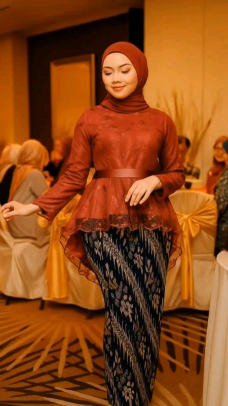 Modern Brocade Kebaya Aurora Tille Mix Long #racunshopee #shopeehaul #shopeelagimurah