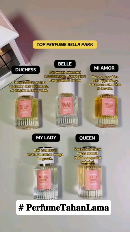#𝐏𝐞𝐫𝐟𝐮𝐦𝐞𝐓𝐚𝐡𝐚𝐧𝐋𝐚𝐦𝐚 Haruman yang kekal lama.#Bellapark #PerfumeBellapark #wangitahanlama #Shopeemy #Shopee #viral