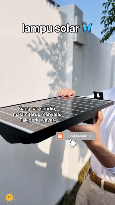 mudahkan tkperlu cas #lampusolar #FYP #VIRAL #SHOPEE #SHOP #SURIRUMAH #SEMOGADIMURAHKANREZEKI