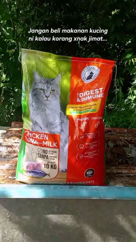 FAMILY PETS Makanan Kucing 7KG 32% Tuna Fish With Egg - Berkualiti Tinggi Dengan Prebiotik & Probiotik Penambahan Berat#fyp #viral #familypets #tuna