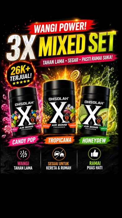 Bau kereta premium tanpa perlu belanja mahal..Try Ohsolah Air Bomb!  #Ohsolah #PerfumeKereta #AirBomb #KeretaWangi #ShopeeVideo #RacunShopee
