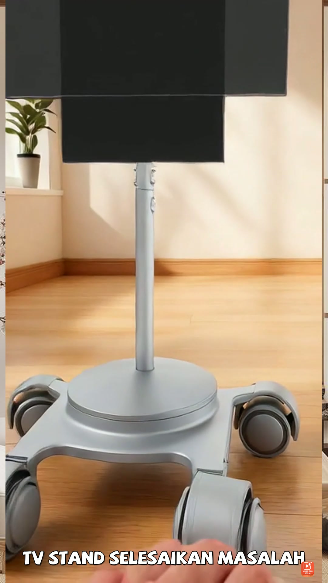 LEYCUS Mobile TV Stand: Putar, laras tinggi & gerak mudah untuk TV perfect! #ShopeeVideo #viral #StandMonitor
