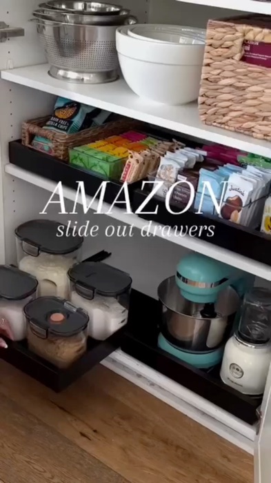 #pulloutdrawerdiy #NoskruNoGlue #kitchenhack #amazingkitchen #kitchentools