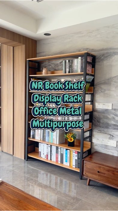 NR Book Shelf Display Rack Office Metal Multipurpose Rack Rak Buku Shelves Rak Living Room Floor Storage Shelf..#rak #Storage #serbaguna #kualiti
