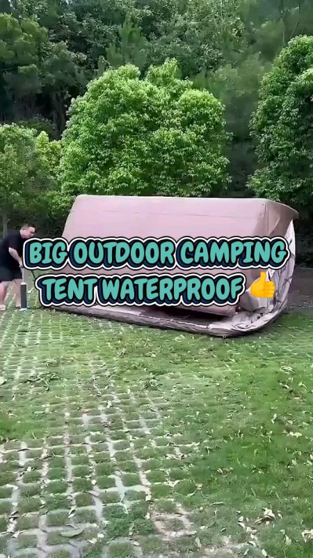 BIG outdoor camping Tent yang Waterproof. Dah mcm rumah sendiri dah korang. Besar gedabak 😘 #campingtent #camping #fyp