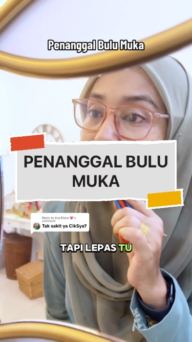 Penanggal bulu muka. Mula-mula je sakit. Lama-lama ok dah. #penanggalbulu #bulu #penanggal #ciksya10