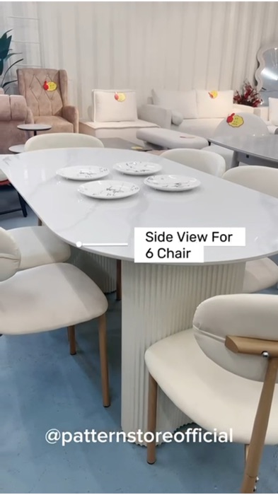 Dining table 🛒 🍽️ Gather around curves that bring people closer. The oblong table, where every seat feels special.#OblongDiningTable #DiningInStyle