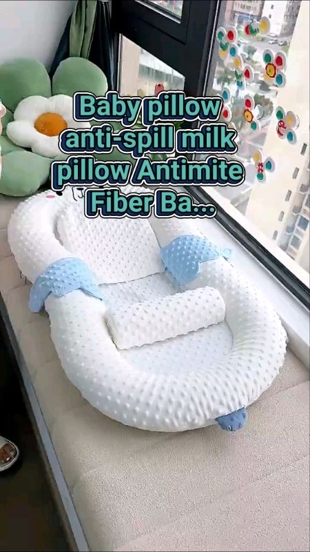 Baby pillow anti-spill milk pillow Antimite Fiber Ba...