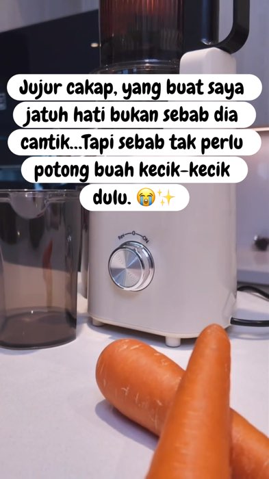 Tak perlu dah habiskan masa potong buah kecil2.Masuk terus, lagi cepat siap #Electrova #coldpressjuicer #juiceextractor #mesinbuah #blenderbuah