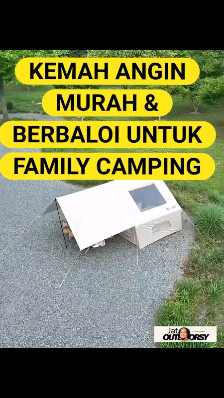 Kemah Angin Inflatable Tent 4-6 Orang Family | Waterproof & Windproof | Pasang Cepat & Kalis Air | Air Tent Camping & Glamping Malaysia