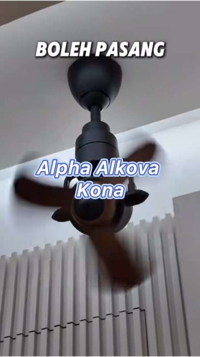 Alpha Alkova Kona 🤩✨ #cornerfan #wallfan #ceilingfan #kipas #shopeemy