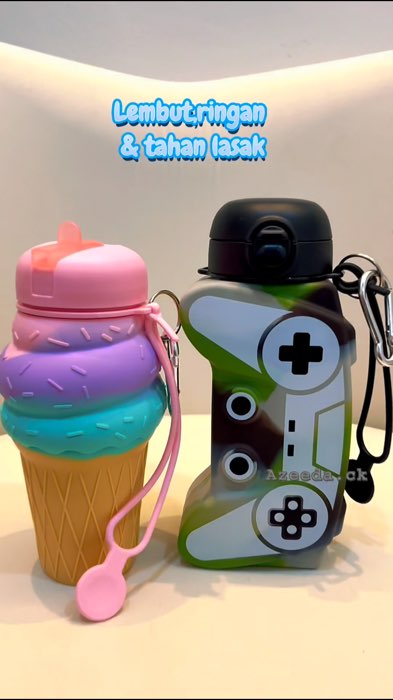 Leakproof foldable silicone water bottle
