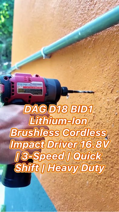 #DAG #D18 #BID1 #LithiumIon #Brushless #Cordless #ImpactDriver 16.8V #HeavyDuty #Impactdrill #drill #drillheavyduty #trending #shopeehaul #fyp #viral
