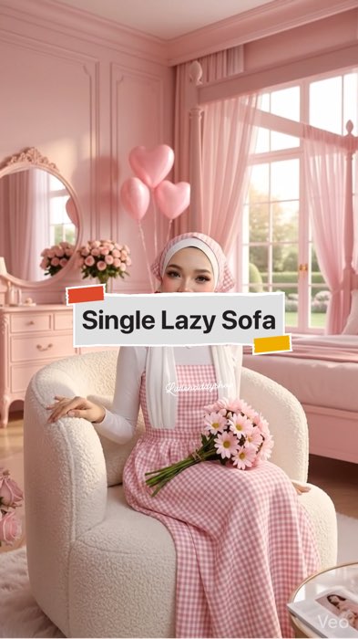 Single Lazy Sofa #lazysofa #lazychair #singlesofa #perabot #barangrumah #ai #aivideo #viral #racunshopee #shoppingwithnadz