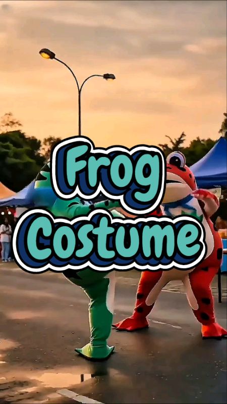 #frog #costume #green #red #katak #kostum #baju #cartoon #kartun #mascot #halloween #fashion #shopeehaul
