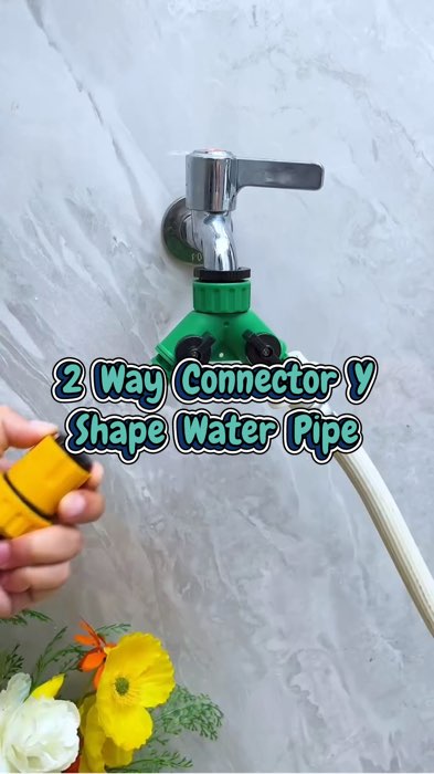 Dengan satu klik je, terus dapat dua aliran air serentak. Mudah betul! #2wayconnector #waterpipe #pipeconnector #watertap #kepalapaip #penyambungpaip