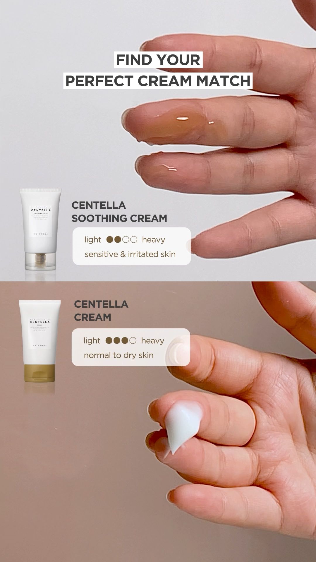 Find your perfect moisturizer for calm, hydrated & glowing skin ?✨