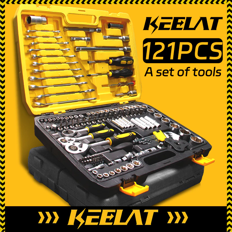 Set Rachet Skrudriver Spanar 121 pieces Tool box