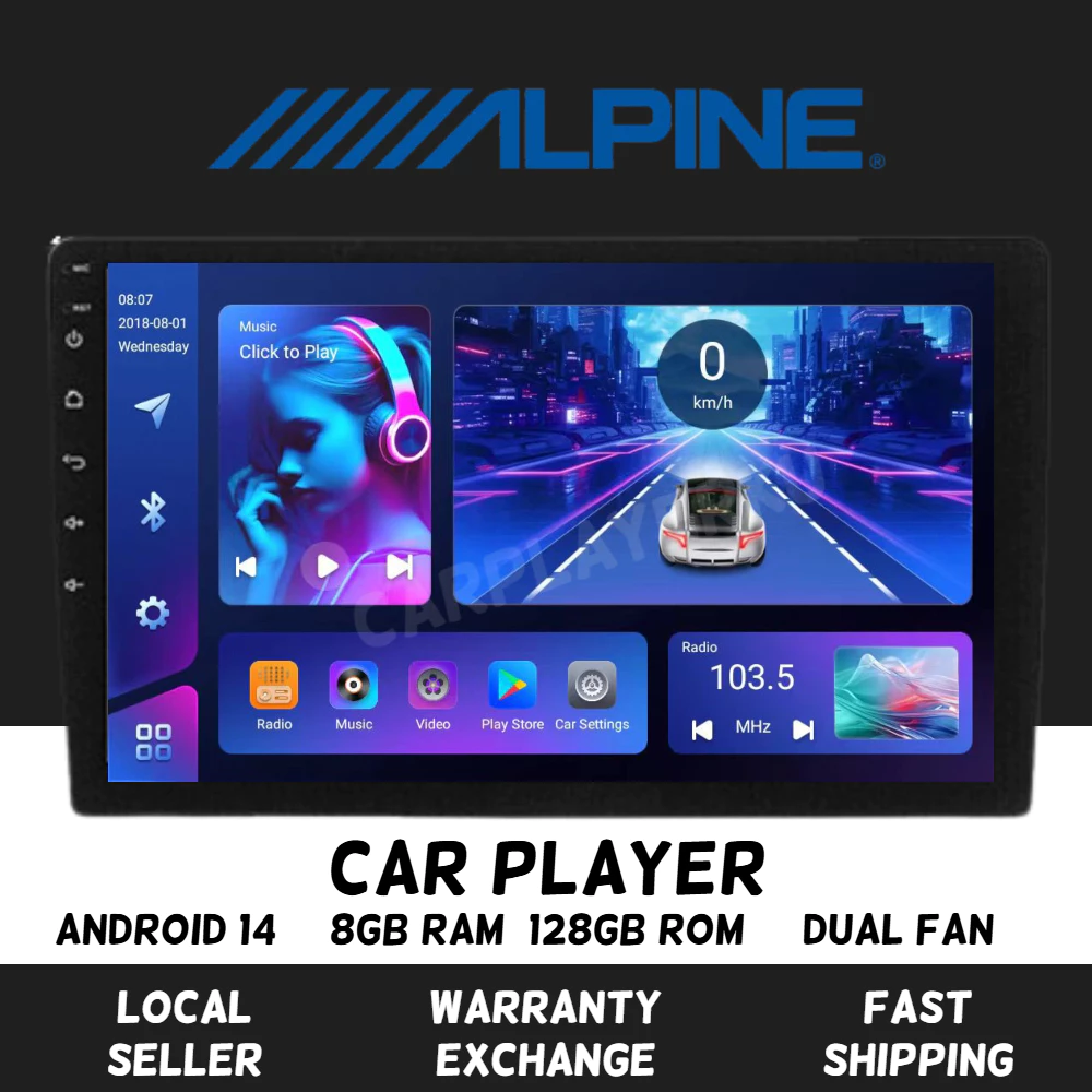 8GB 128GB ANDROID 14 CAR PLAYER WIRELESS APPLE CARPLAY