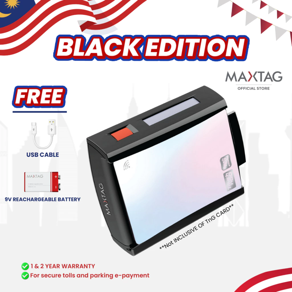 MaxTag Smart Tag Touch n Go Toll Black Edition