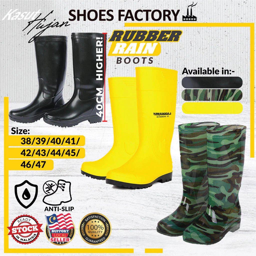 High Quality PVC Long Rubber Rain Boots